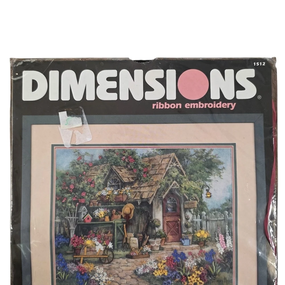 Vintage 1998 Dimensions “The Potting Shed” Ribbon Embroidery Kit 1512 NIP